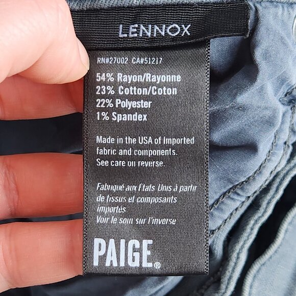 Paige Jeans Mens 30X31 Gray Lennox Transcend Slim Straight Stretch Casual Denim - Picture 10 of 12